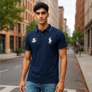 POLO GOLF RALPH LAUREN MENS TOP POLO SHIRT RYDER CUP USA